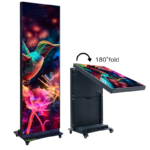 ABXING FS GOB Indoor Foldable Poster LED Display P1.25 P1.5 P1.86 P2.0 P2.5 | Ultra-Slim & Portable Foldable Advertising Poster LED Screen