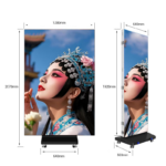 ABXING Tri-Fold LED Poster Display P1.25 P1.5 P1.86 P2.0 P2.5 | Portable Dual-Sided Digital Signage - Image 2