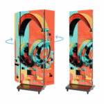 ABXING Tri-Fold LED Poster Display P1.25 P1.5 P1.86 P2.0 P2.5 | Portable Dual-Sided Digital Signage